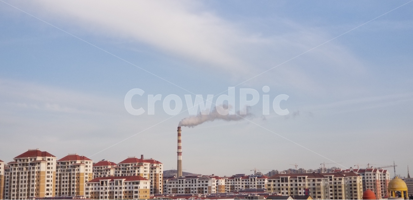 Sky,chimney,chimney smoke,clouds,wind