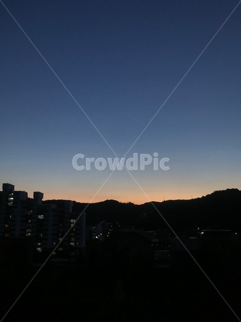 저녁,노을,야경,서쪽하늘,하늘
