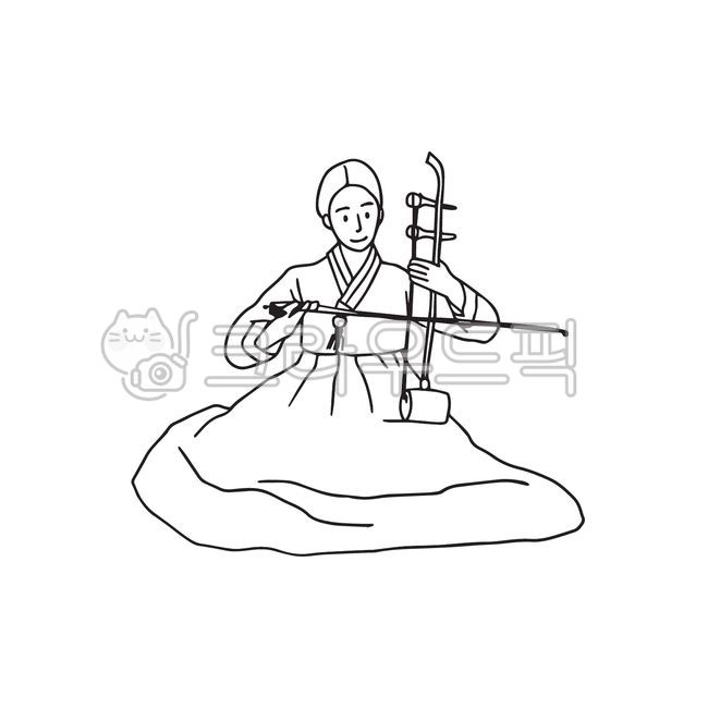 해금,우리악기,국악,한복,대한민국,캐릭터,한복일러스트,국악연주,korea,korean,국악기,전통악기,일러스트,해금연주