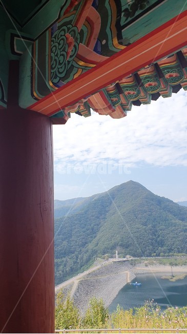 한국적,댐,춘천,하늘,산,한국전통,한국문화,korean traditional,korean culture