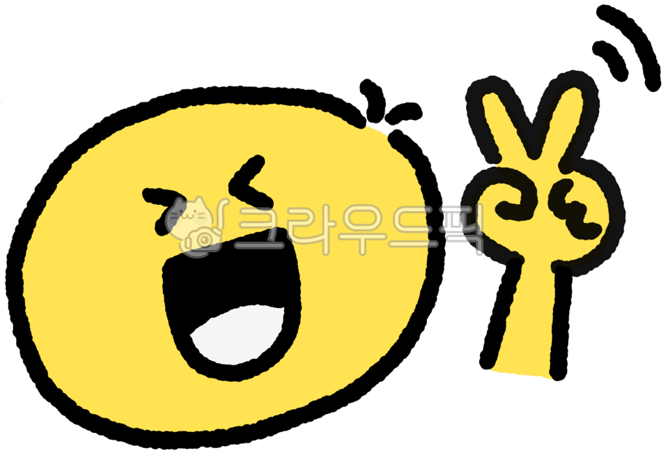 이모티콘,행복,노랑,미소,손가락,브이포즈,웃는얼굴,환한미소,승리,응원,축하,긍정에너지,귀여운캐릭터,손그림,단순한그림,감정표현,스마일캐릭터,귀여운아이콘,미니멀디자인,행복한표정,하이텐션,활짝웃음,손제스처,노란얼굴,노랑이