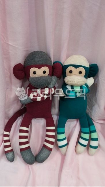 handsmade,sock doll,monkey doll,longtailed monkey,attachment doll