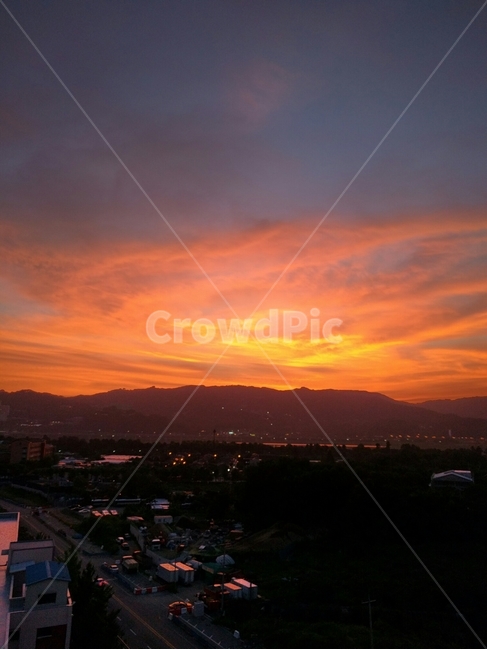 저녁,노을,풍경,붉은노을,석양,자연,풍경,nature,landscape,outdoors,옥외,경치,scenery,sky,하늘,dusk,황혼,red sky,붉은 하늘,dawn,새벽,sunset,일몰
