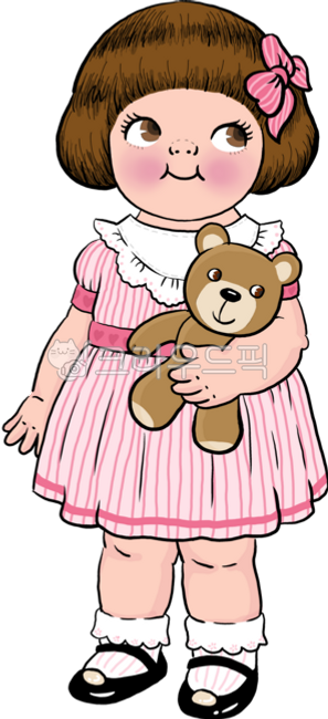 레트로,인형,어린이,여자아이,곰돌이,귀여운,사랑스러운,여자,종이인형,꼬마,장난감,완구,작은