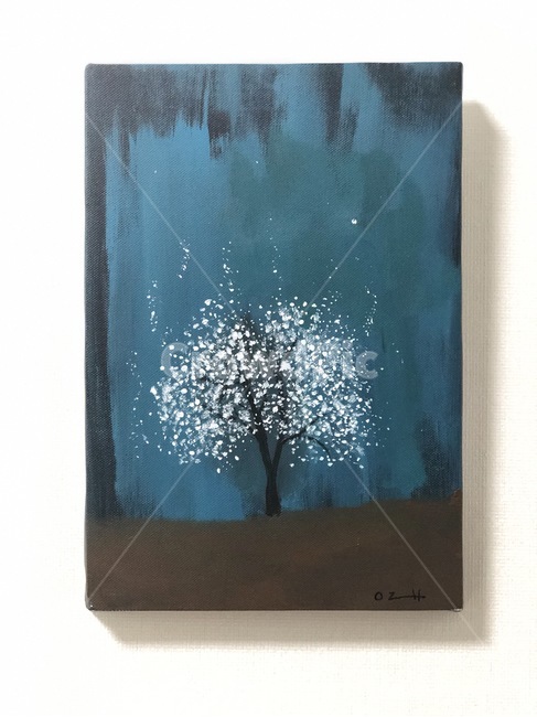 나무,외로움,몽환,아크릴물감,쓸쓸함,예술,art