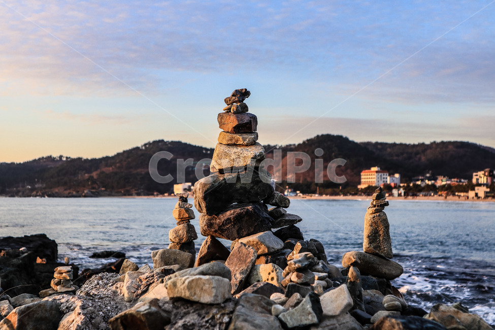 돌탑,바다,하늘,산,바위,구름,자연,풍경,nature,landscape,rubble,파편