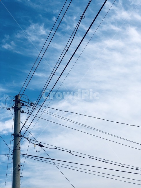 하늘,구름,전선,전신주,콘크리트,자연,풍경,nature,landscape,utility pole