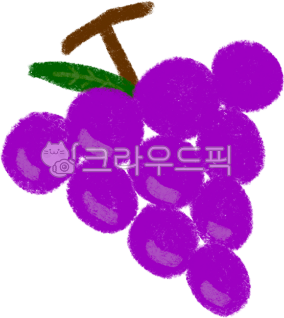 포도,과일,일러스트,귀여운,크레파스,색연필