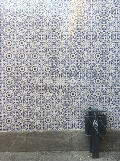 타일,벽,길거리,포르투갈,아줄레주