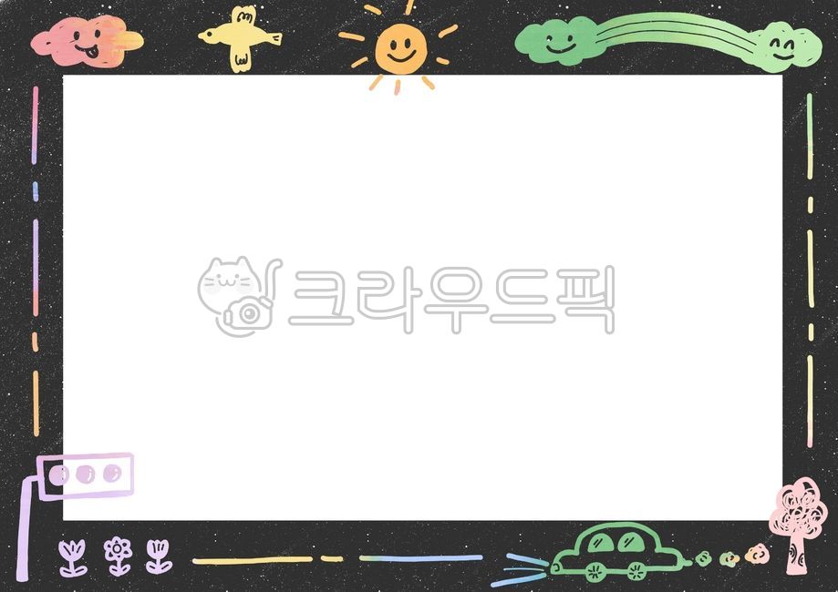 border,note,hand drawing,adornment,Day care Center,tree,notice board,background paper,sun,flower,automobile,cloud,rainbow,writing pad,kindergarden,school,background,bird,gradation,Traffic Light,frame,notice