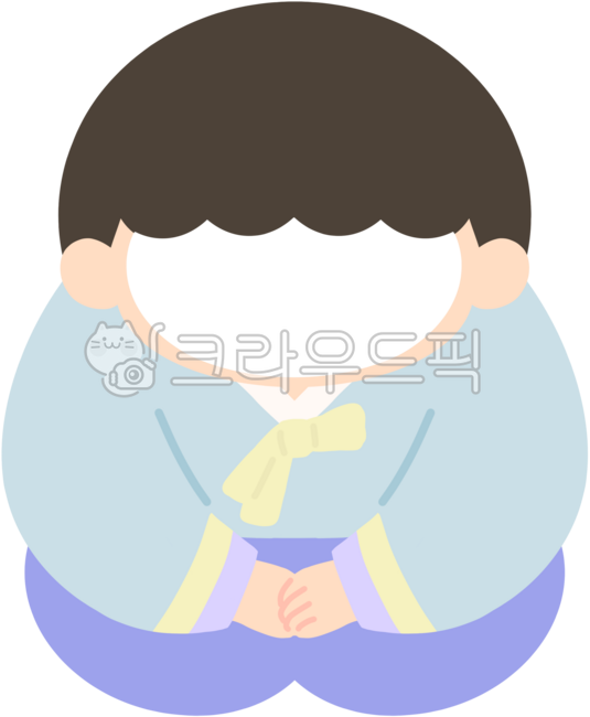 한복, 전통, 절하는아이, 절하는, 절, 사진,이미지,일러스트,캘리그라피 - 키마두들작가