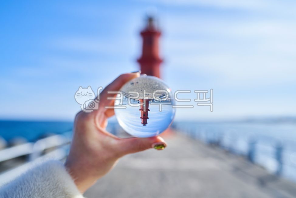 glass marble,mirror,reflection,lighthouse,red lighthouse,crystal ball,Lighthouse,red,reflect,miniature