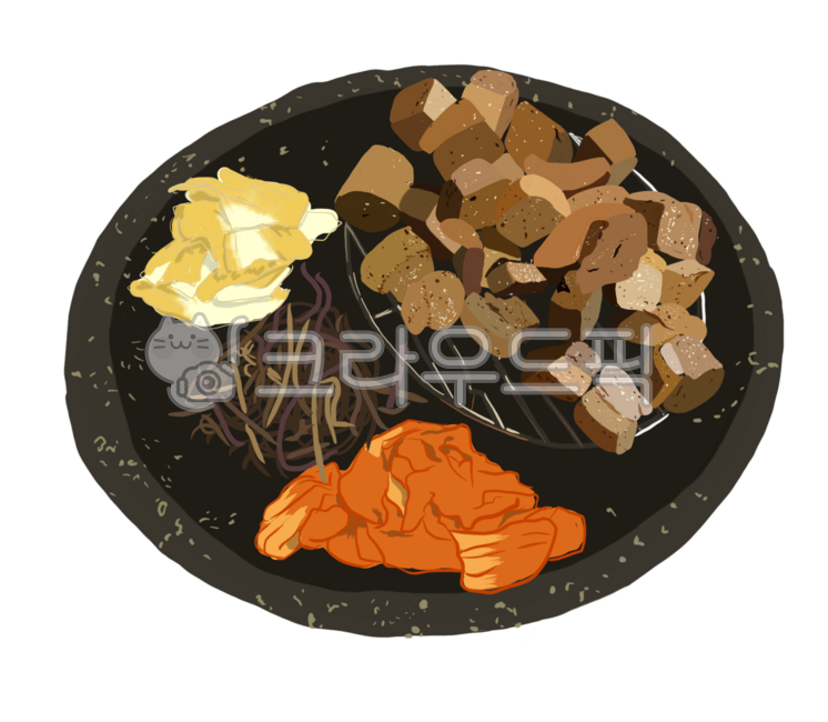 Meat,grill,stone plate,pork belly,grilled food