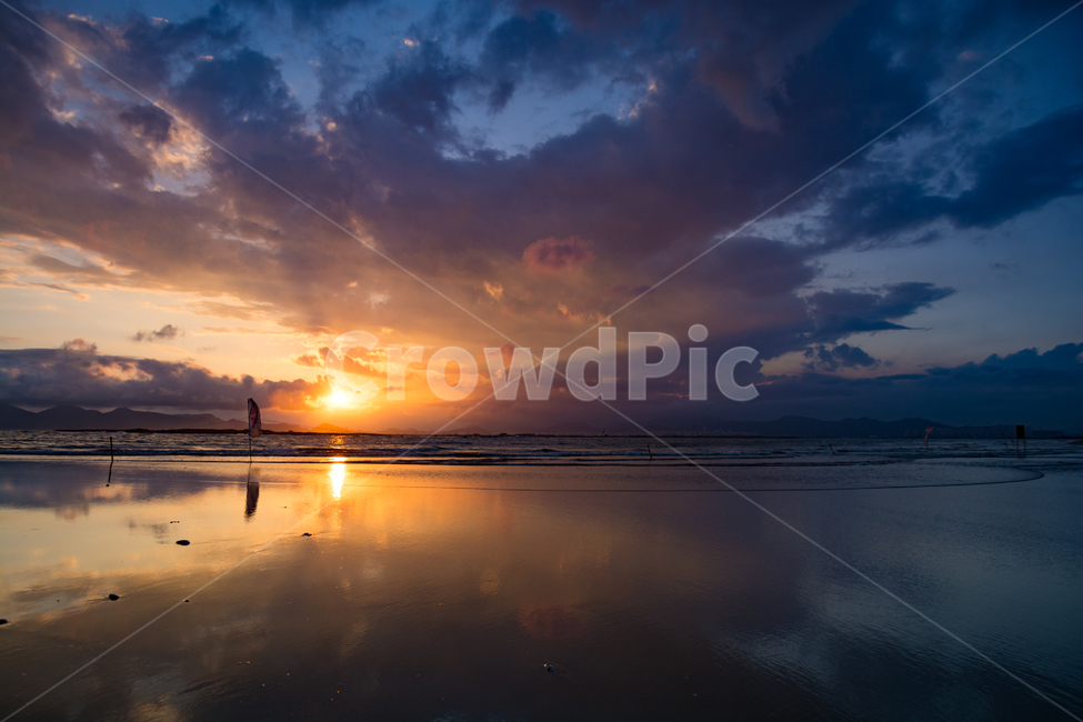 바다,모래,물결,노을,일몰,sunset,beach,clouds,구름,반영,reflex,sun,태양,하늘,sky,자연,풍경,nature,landscape,outdoors,옥외