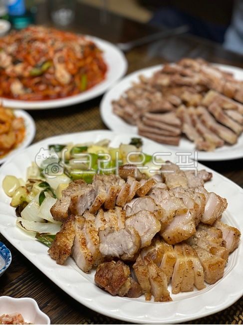 Grilled whole pork belly,kimchi,air fryer,whole pork belly,Bossam,boiled pork