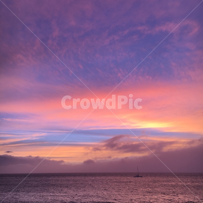 노을,바다,핑크빛,인생노을,자연,하와이,hawaii,하늘,자연,풍경,nature,landscape,outdoors,옥외,dusk,황혼,sunset,일몰,dawn,새벽,sky,red sky,붉은 하늘