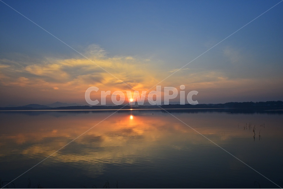 nature,자연,outdoors,옥외,water,물,고창,동림지,동림지일몰,노을,황혼,반영,하늘,구름