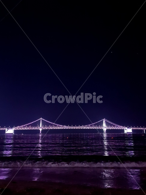 광안대교,광안리,야경,보라색,파도,night