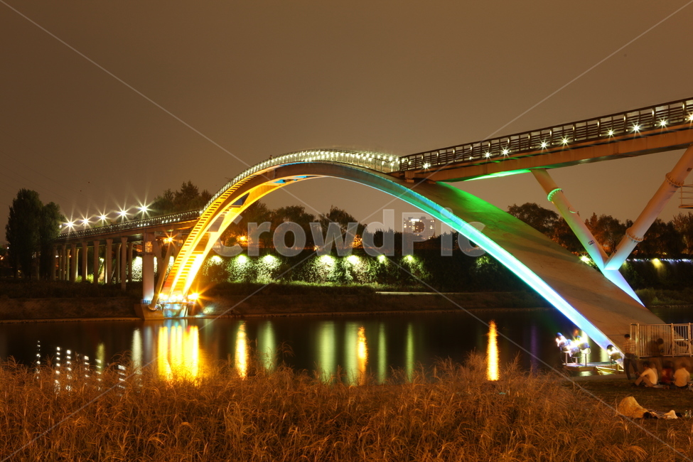서울,선유도,다리,야경,풍경,겨울,야경,밤,풍경,nightscape,night,landscape,건축물,건물외관,exterior,building,structure,architecture,construction,건물,bridge,arched,아치형,arch,아치