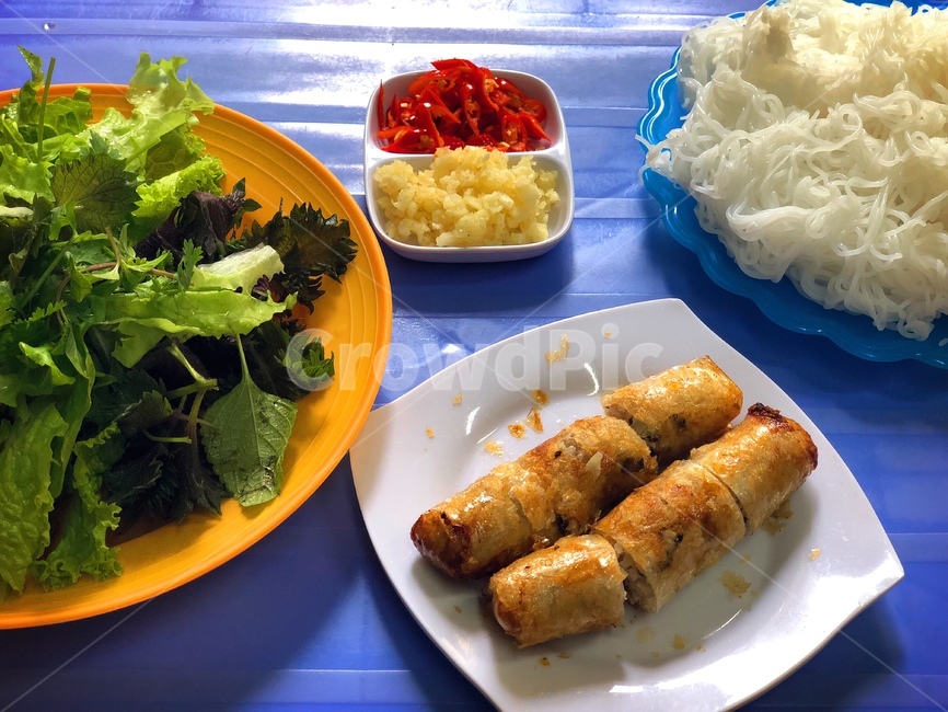 베트남,베트남음식,짜조,야채,고추
