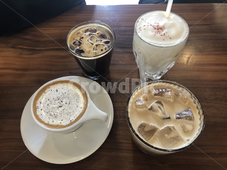 커피,카페,얼음,컵,아메리카노,탁자,coffee,americano