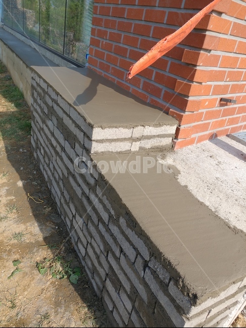 조적,시멘트,벽돌,적벽돌,시공,유리,땅,흙,풀,벽,산업,industry,industrial,건설업,건축업,construction industry