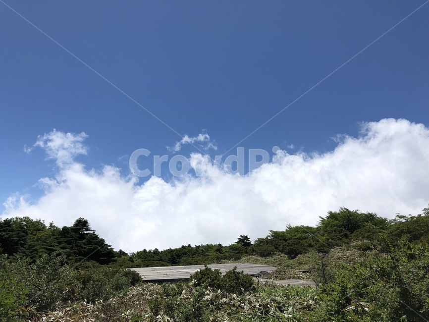 구름,사늘,맑은날씨,산,자연