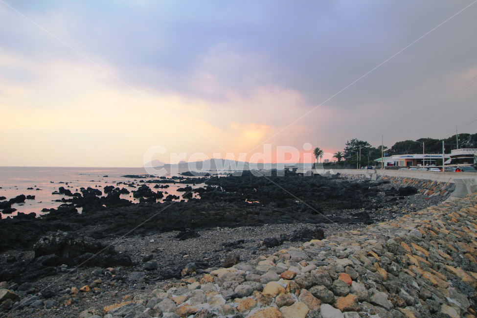 해질녘,바다,자연,제주도,해변,노을,자연,풍경,nature,landscape,rubble,파편