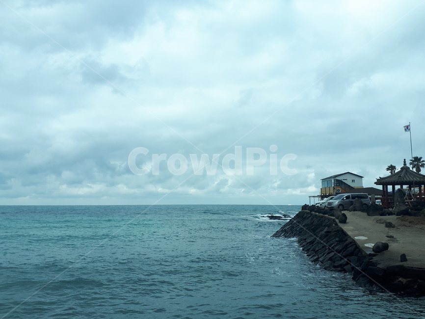 바다,제주도,수평선,구름,sky,먹구름