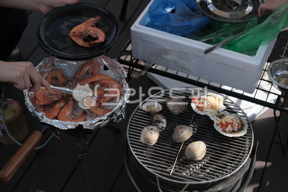 새우,대하,대하구이,조개구이,점심식사,바베큐,해산물구이,해산물