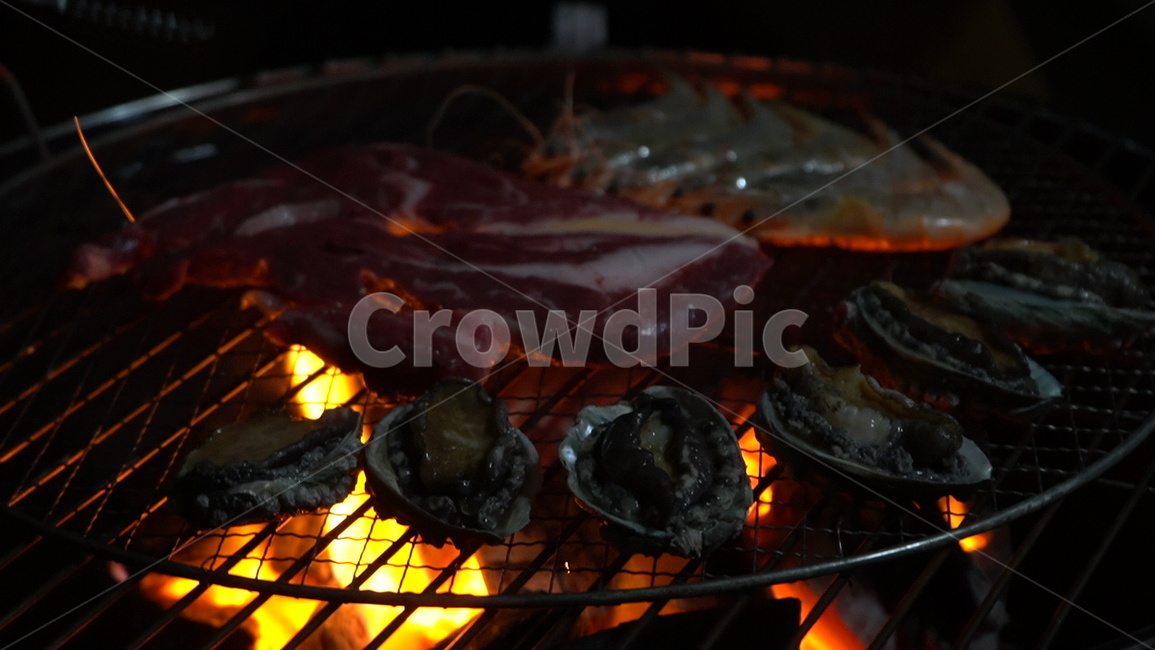 불,fire,장작,나무,숯,바베큐,bbq,해물,food,음식,seafood