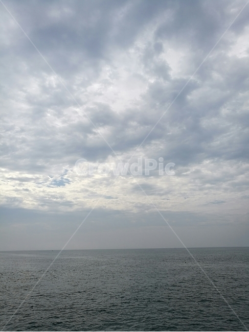 바다,하늘,구름,물결,파도