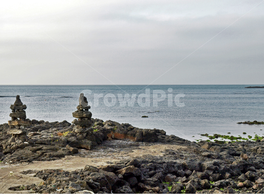 방사탑,기원탑,기도,현무암,기원,석탑,바다,자연,풍경,nature,landscape,제주도,jeju,jeju island,promontory,곶