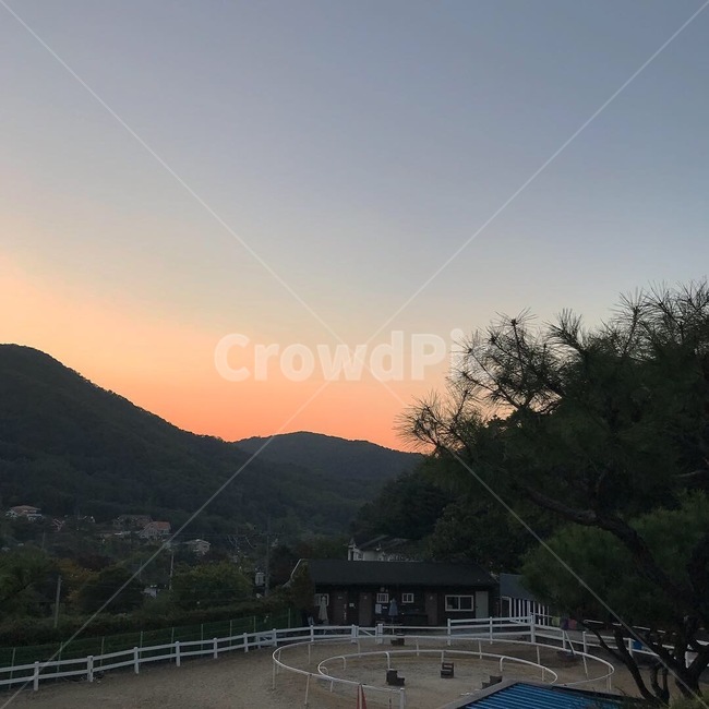 nature,자연,노을,sunset,경마장