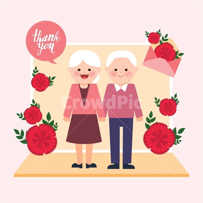 gift,In May,dad,carnation,mom,life,thanks,character,happiness,man,female,family month,Character,Mothers Day,message,reconciliation,flower,illustration,family,daughter,card,parents