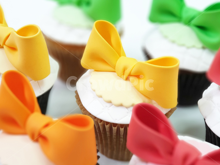 Ribbon Cupcakes,gift in return,bread,Sugarcraft,ribbon,muffin,cupcake