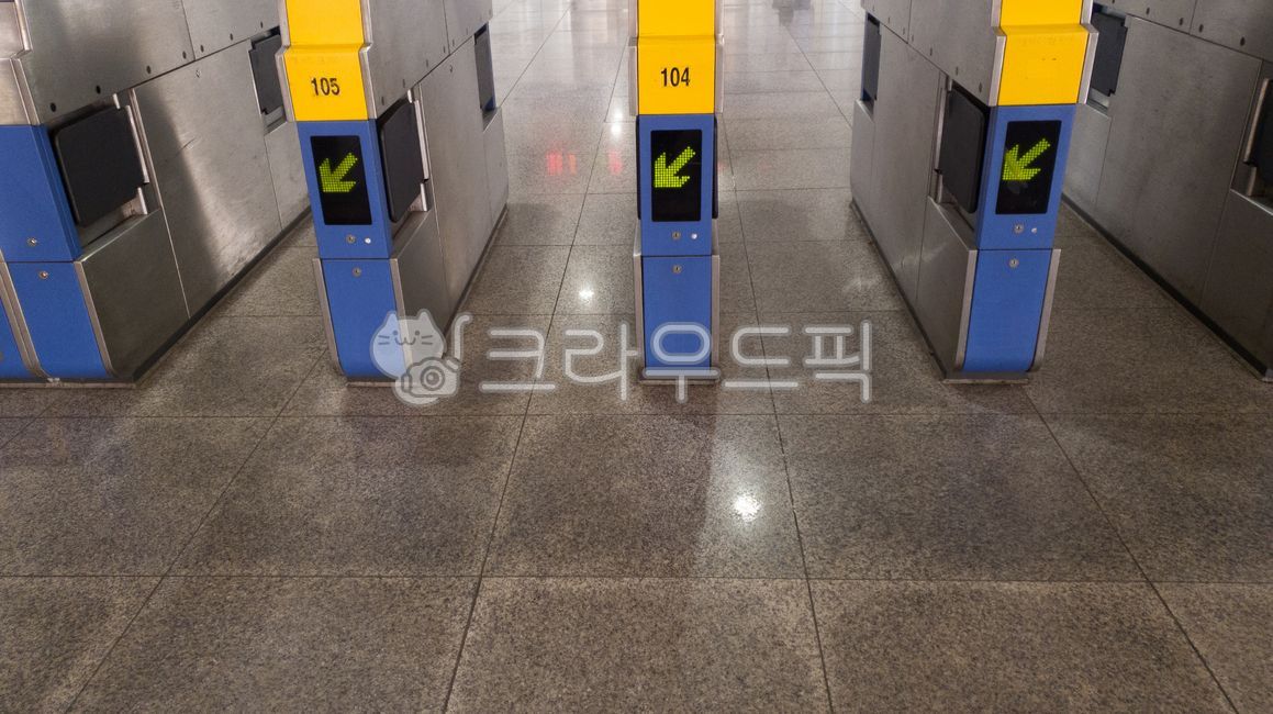 지하철, 개찰구, 게이트, 출입문, 화살표, 사진,이미지,일러스트,캘리그라피 - oddol작가
