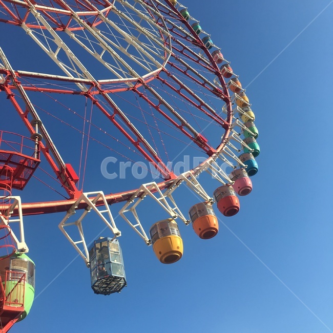 관람차,하늘,무지개색,일본,오다이바,ferriswheel,해외,japan,놀이공원,놀이동산,놀이터,amusement park,playground
