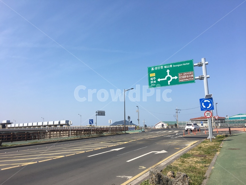 제주도,제주,성산항,도로,찻길