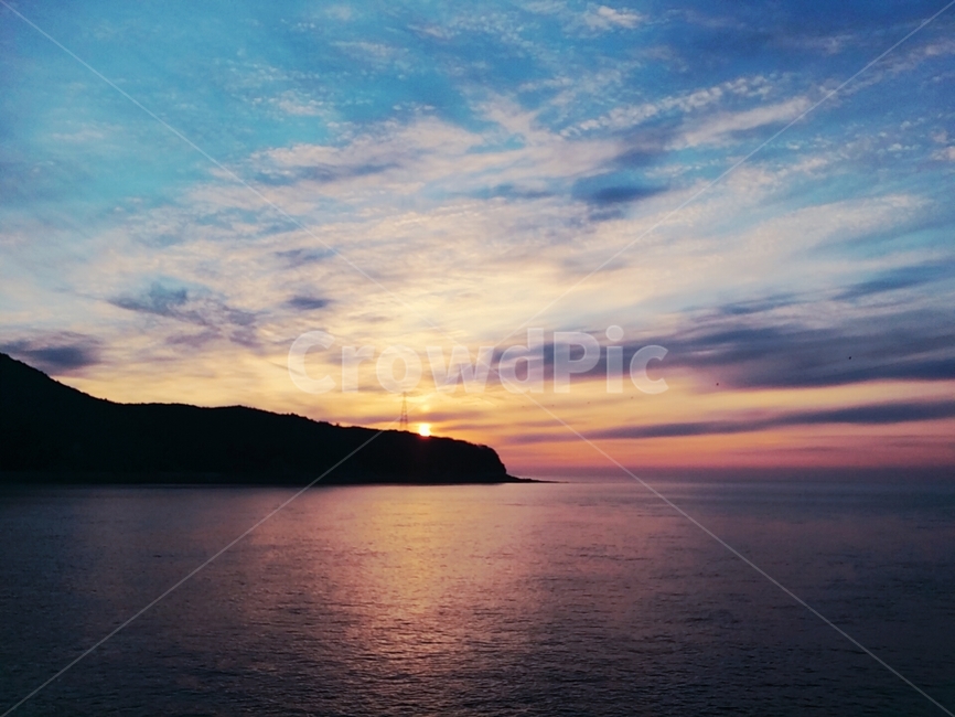 하늘,바다,노을,섬,구름,sunset,cloud,island,sea,sky