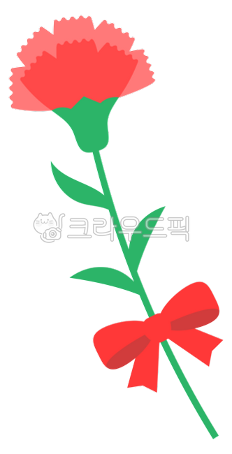 Carnation,carnation flower,ribbon flower,one carnation,month of gratitude,parent's day,teacher's day,flower illustration,flat illustration,flower drawing,emotional illustration,single flower,flower prop,flower icon,sticker material,