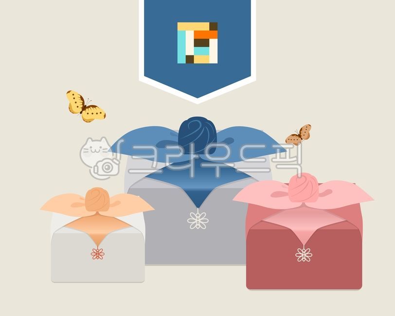 gift,wrapper,Thanksgiving,holiday,New Year,butterfly,drawing,vector,Chuseok,new year,full moon,Full moon of the first lunar month,New Years card,asian,packaging,Korean culture,korean,Lunar New Year Illustration Contest,korea,traditional,painting,backgroun