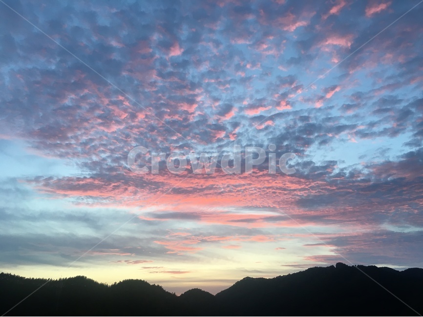 석양,구름,여름,하늘,자연,풍경,자연,풍경,nature,landscape,outdoors,옥외,sky