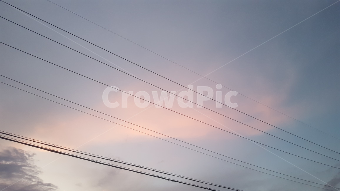 cable,케이블,powerlines,전력선,sky,하늘,분홍하늘,pink
