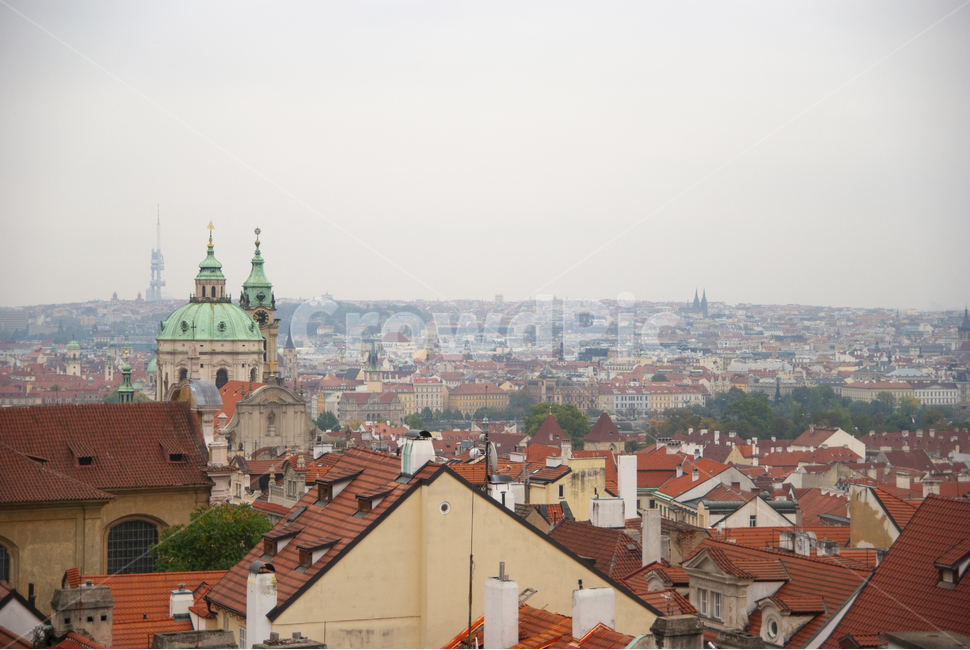 프라하,시내전경,프라하전경,프라하지붕,빨간지붕,praha,체코