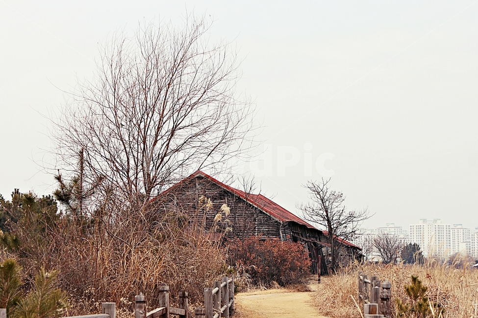 소래생태공원,소금창고,나무집,창고,풍경,배경,겨울,계절,winter,season,건축물,건물외관,exterior,building,structure,architecture,construction