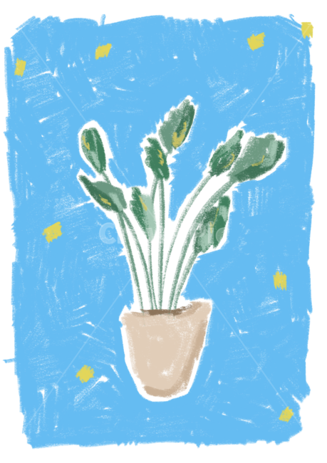 식물,화분,그림,일러스트,오일파스텔,배경,엽서,plant,pot,illustration,color