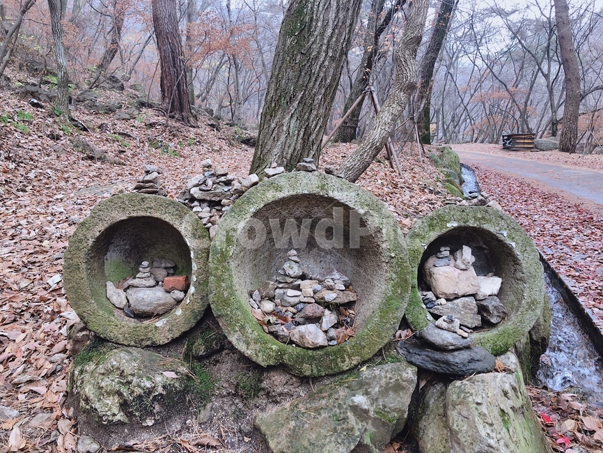 돌탑,산,돌멩이,쌓은,자연,낙엽,풍경,기도,단풍,소원