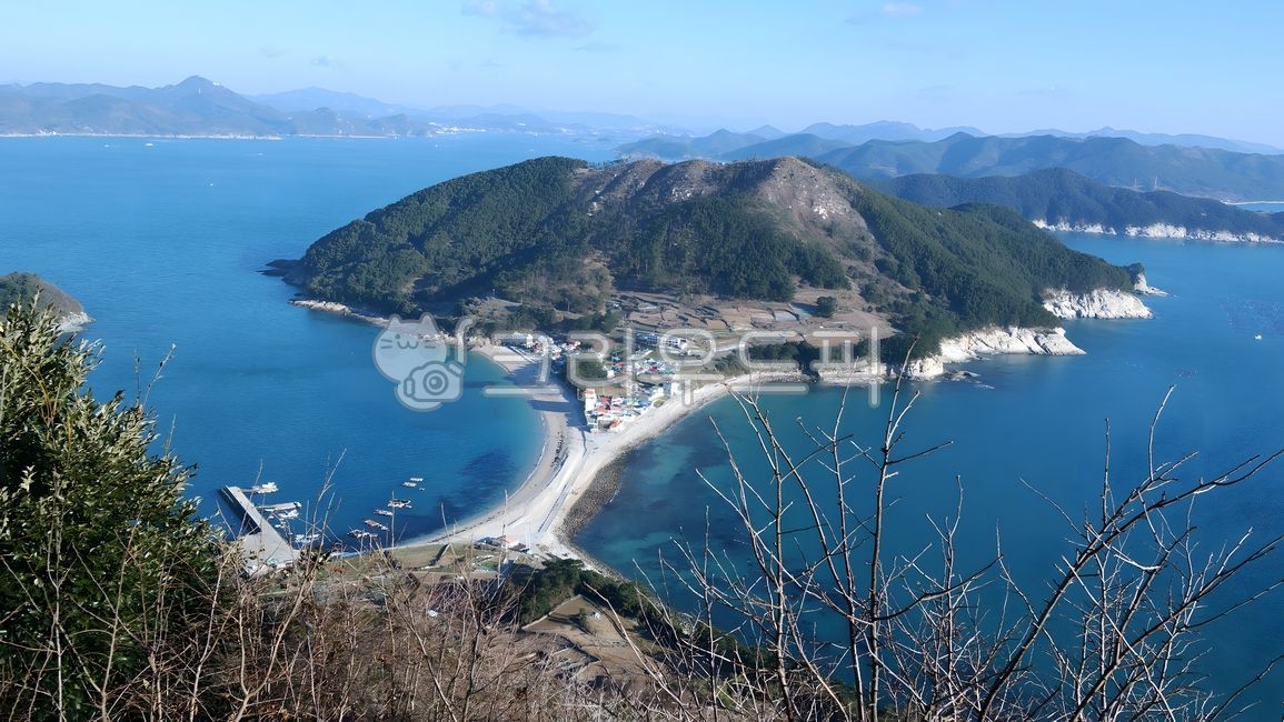 Beauty Observatory,Bijindo Island,sea,high angle,twin beaches,summer vacation,natural scenery,coastline,view,Tongyeong,panorama,Namhae,South Korea