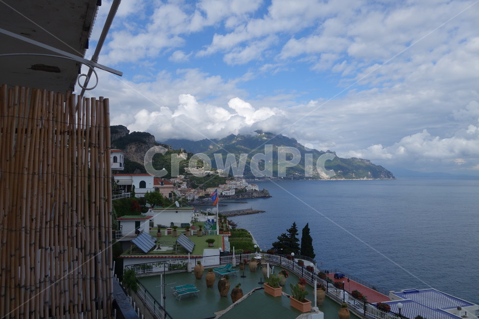 이탈리아,포지타노,구름,바다,positano
